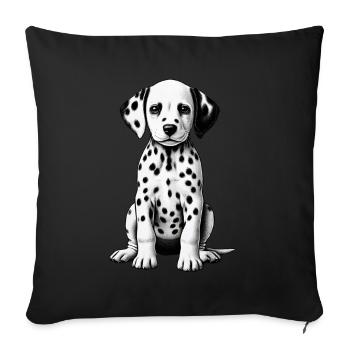 Dalmatiner Hunde Liebhaber Hundebesitzer - Sofakissen mit Füllung 45 x 45 cm - Schwarz - Vorne