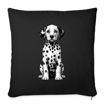 Dalmatiner Hunde Liebhaber Hundebesitzer - Sofakissen mit Füllung 45 x 45 cm - Schwarz - Vorne