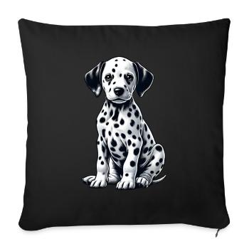 Dalmatiner Hunde Liebhaber Hundebesitzer - Sofakissen mit Füllung 45 x 45 cm - Schwarz - Vorne