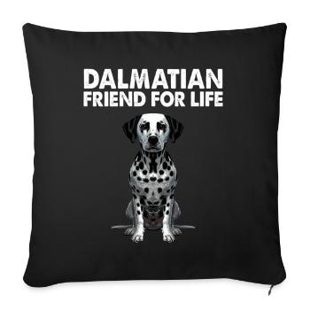 Dalmatiner Hunde Liebhaber Hundebesitzer - Sofakissen mit Füllung 45 x 45 cm - Schwarz - Vorne