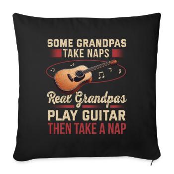 Guitariste Musicien Guitare Musique - Coussin et housse de 45 x 45 cm - noir - Devant