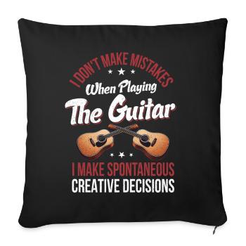 Guitariste Musicien Guitare Musique - Coussin et housse de 45 x 45 cm - noir - Devant