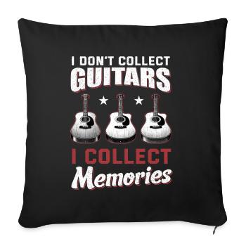 Guitariste Musicien Guitare Musique - Coussin et housse de 45 x 45 cm - noir - Devant