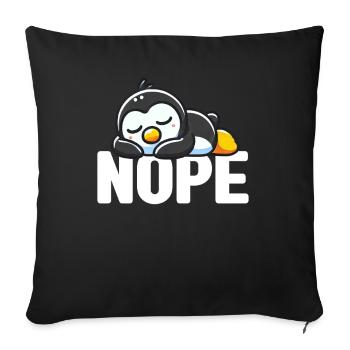 Pingouins Oiseau Amoureux des Pingouins Passionné - Coussin et housse de 45 x 45 cm - noir - Devant