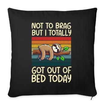 Sloths, Animal Lover, Sloth Lover, Lazy Sloth - Sofa pillow with filling 45cm x 45cm - black - Front