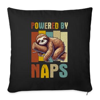 Sloths, Animal Lover, Sloth Lover, Lazy Sloth - Sofa pillow with filling 45cm x 45cm - black - Front