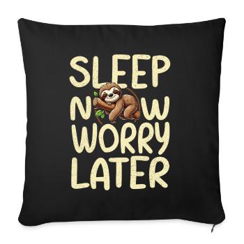 Sloths, Animal Lover, Sloth Lover, Lazy Sloth - Sofa pillow with filling 45cm x 45cm - black - Front