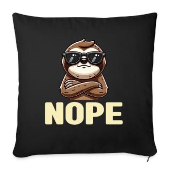 Sloths, Animal Lover, Sloth Lover, Lazy Sloth - Sofa pillow with filling 45cm x 45cm - black - Front