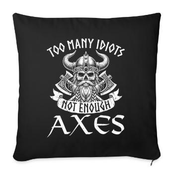 Viking Dieux nordiques Mythologie Nordman - Coussin et housse de 45 x 45 cm - noir - Devant