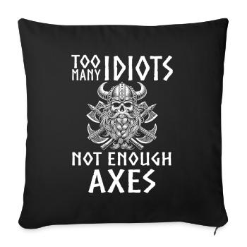 Viking Dieux nordiques Mythologie Nordman - Coussin et housse de 45 x 45 cm - noir - Devant