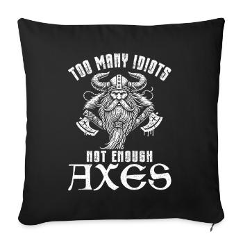 Viking Dieux nordiques Mythologie Nordman - Coussin et housse de 45 x 45 cm - noir - Devant