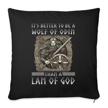 Wikinger Norse Götter Nordman Mythologie - Sofakissen mit Füllung 45 x 45 cm - Schwarz - Vorne