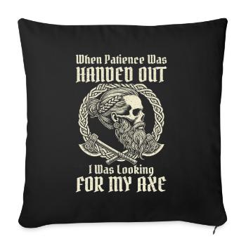 Viking Dieux nordiques Mythologie Nordman - Coussin et housse de 45 x 45 cm - noir - Devant