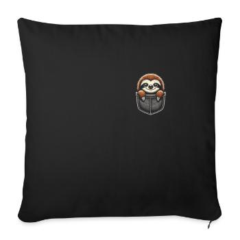 Sloth Lazy Sloth Lover Sloths - Sofa pillow with filling 45cm x 45cm - black - Front