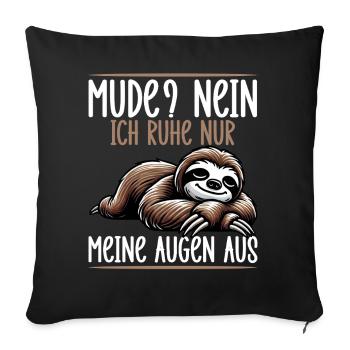 Sloth Lazy Sloth Lover Sloths - Sofa pillow with filling 45cm x 45cm - black - Front