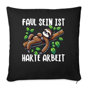 Sloth Lazy Sloth Lover Sloths - Sofa pillow with filling 45cm x 45cm - black - Front