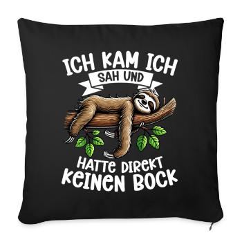 Sloth Lazy Sloth Lover Sloths - Sofa pillow with filling 45cm x 45cm - black - Front