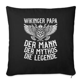 Viking Dad Father's Day Paternity Parent - Sofa pillow with filling 45cm x 45cm - black - Front