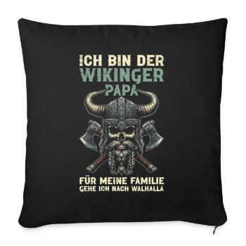 Viking Dad Father's Day Paternity Parent - Sofa pillow with filling 45cm x 45cm - black - Front