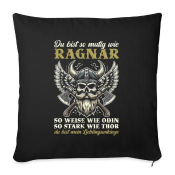 Viking Dad Father's Day Paternity Parent - Sofa pillow with filling 45cm x 45cm - black - Front