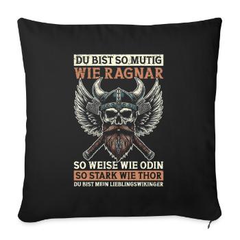 Viking Dad Father's Day Paternity Parent - Sofa pillow with filling 45cm x 45cm - black - Front