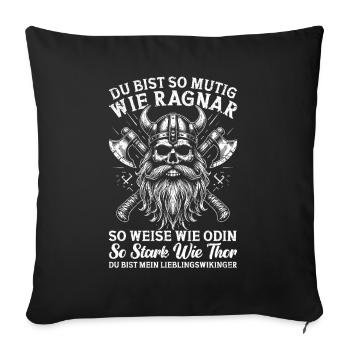 Viking Dad Father's Day Paternity Parent - Sofa pillow with filling 45cm x 45cm - black - Front