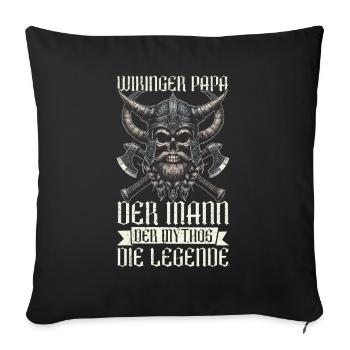 Viking Dad Father's Day Paternity Parent - Sofa pillow with filling 45cm x 45cm - black - Front