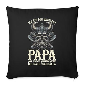 Viking Dad Father's Day Paternity Parent - Sofa pillow with filling 45cm x 45cm - black - Front