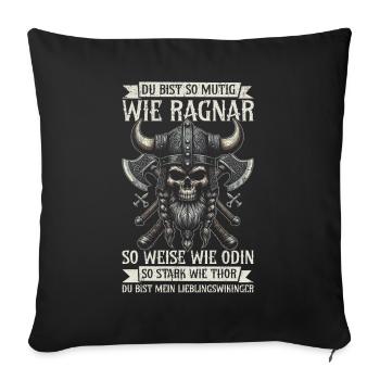 Viking Dad Father's Day Paternity Parent - Sofa pillow with filling 45cm x 45cm - black - Front