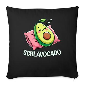 Schlavocado Avocado Sleep Lover Kawaii Avocado - Sofa pillow with filling 45cm x 45cm - black - Front