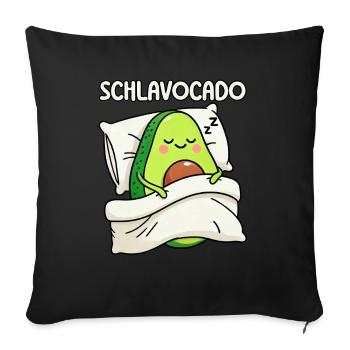 Schlavocado Avocado Sleep Lover Kawaii Avocado - Sofa pillow with filling 45cm x 45cm - black - Front