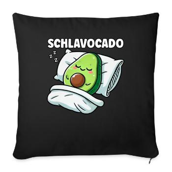 Schlavocado Avocado Sleep Lover Kawaii Avocado - Sofa pillow with filling 45cm x 45cm - black - Front