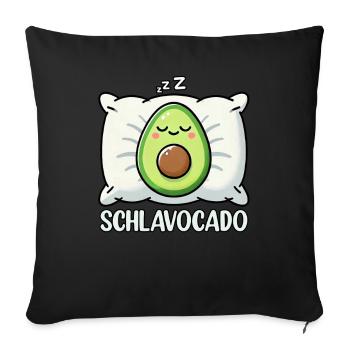 Schlavocado Avocado Sleep Lover Kawaii Avocado - Sofa pillow with filling 45cm x 45cm - black - Front
