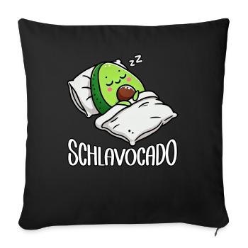 Schlavocado Avocado Sleep Lover Kawaii Avocado - Sofa pillow with filling 45cm x 45cm - black - Front