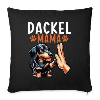 Dachshund Mom Mother's Day Maternity Mom Parent - Sofa pillow with filling 45cm x 45cm - black - Front
