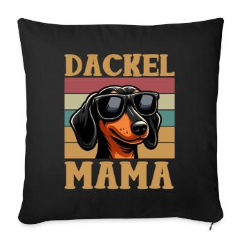 Dachshund Mom Mother's Day Maternity Mom Parent - Sofa pillow with filling 45cm x 45cm - black - Front