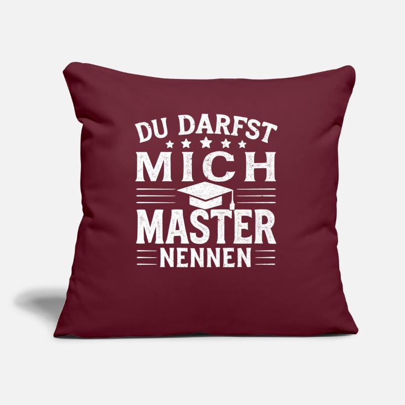 Master Abschluss Absolvent Masterabschluss Student Sofakissen mit Füllung 45 x 45 cm