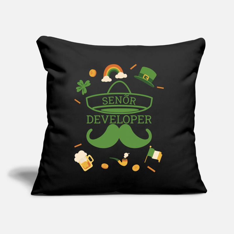 Senior Developer St Patricks Day Programmierer Sofakissen mit Füllung 45 x 45 cm