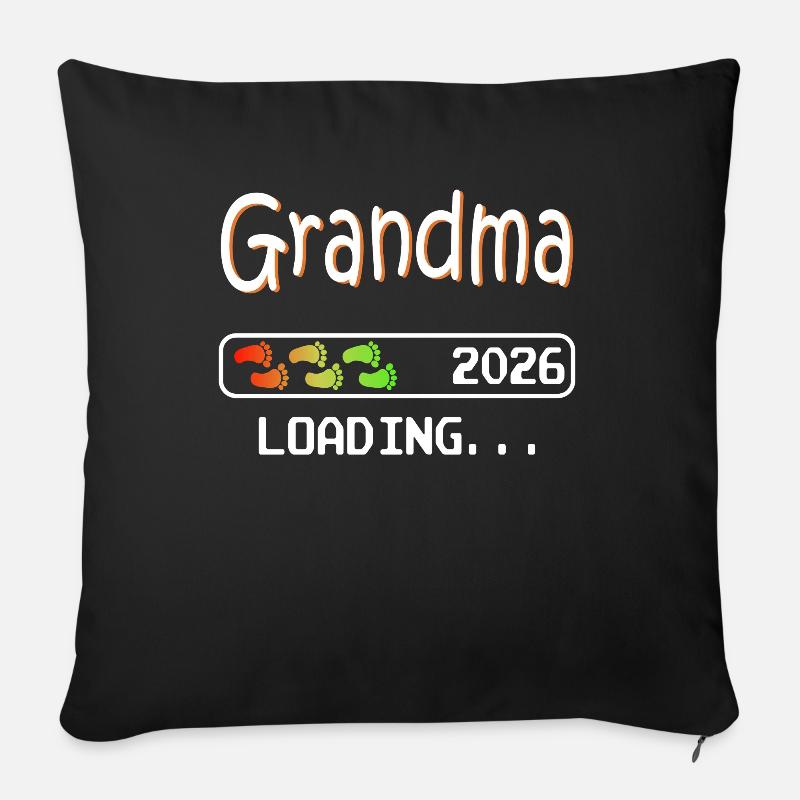 Werdende Oma 2026 loading zukünftige Großmutter - Sofakissen mit Füllung 45 x 45 cm - Schwarz