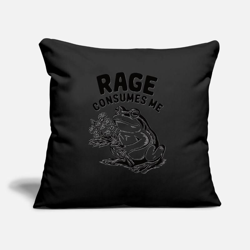 Rage Consumes Me Frog Toad Sofa pillow with filling 45cm x 45cm