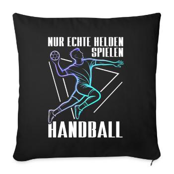 Amateurs de handball Joueurs de sport de handball - Coussin et housse de 45 x 45 cm - noir - Devant