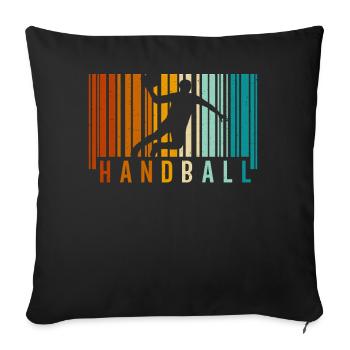 Amateurs de handball Joueurs de sport de handball - Coussin et housse de 45 x 45 cm - noir - Devant