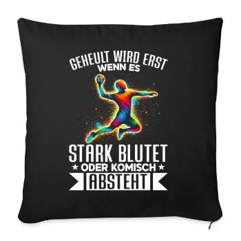 Amateurs de handball Joueurs de sport de handball - Coussin et housse de 45 x 45 cm - noir - Devant