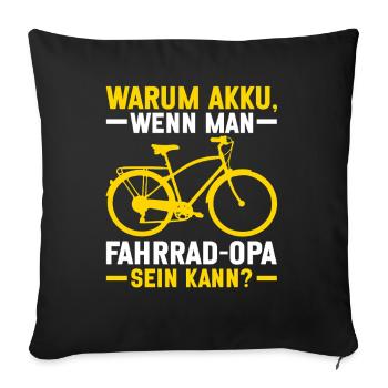 Grandpa Bike Lover Grandfather Bike Pops - Sofa pillow with filling 45cm x 45cm - black - Front