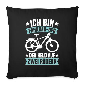 Grandpa Bike Lover Grandfather Bike Pops - Sofa pillow with filling 45cm x 45cm - black - Front