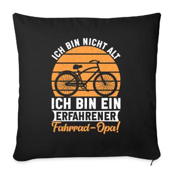 Grandpa Bike Lover Grandfather Bike Pops - Sofa pillow with filling 45cm x 45cm - black - Front