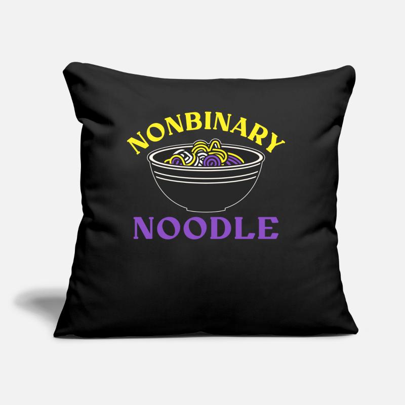 Nonbinary Noodle Ramen Lover Funny LGBTQ Ally Prid Sofa pillow with filling 45cm x 45cm