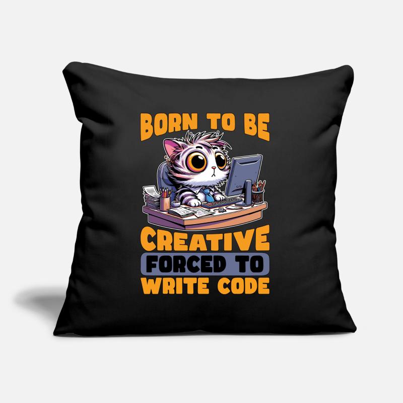 Codeur né pour être créatif Développeur Web Codeurs Coussin et housse de 45 x 45 cm