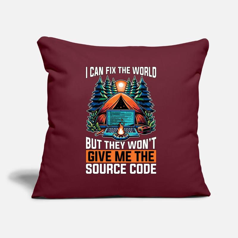 Coder I Can Fix The World Web Developer Coders Sofakissen mit Füllung 45 x 45 cm