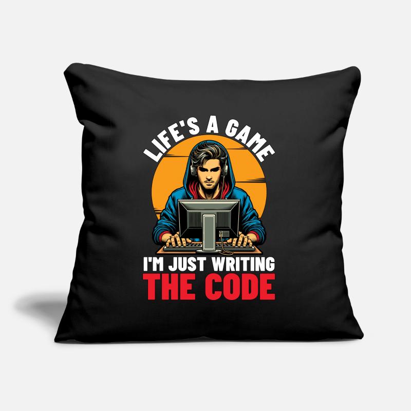Coder Life's A Game I'm Just Web Developer Coders Sofa pillow with filling 45cm x 45cm